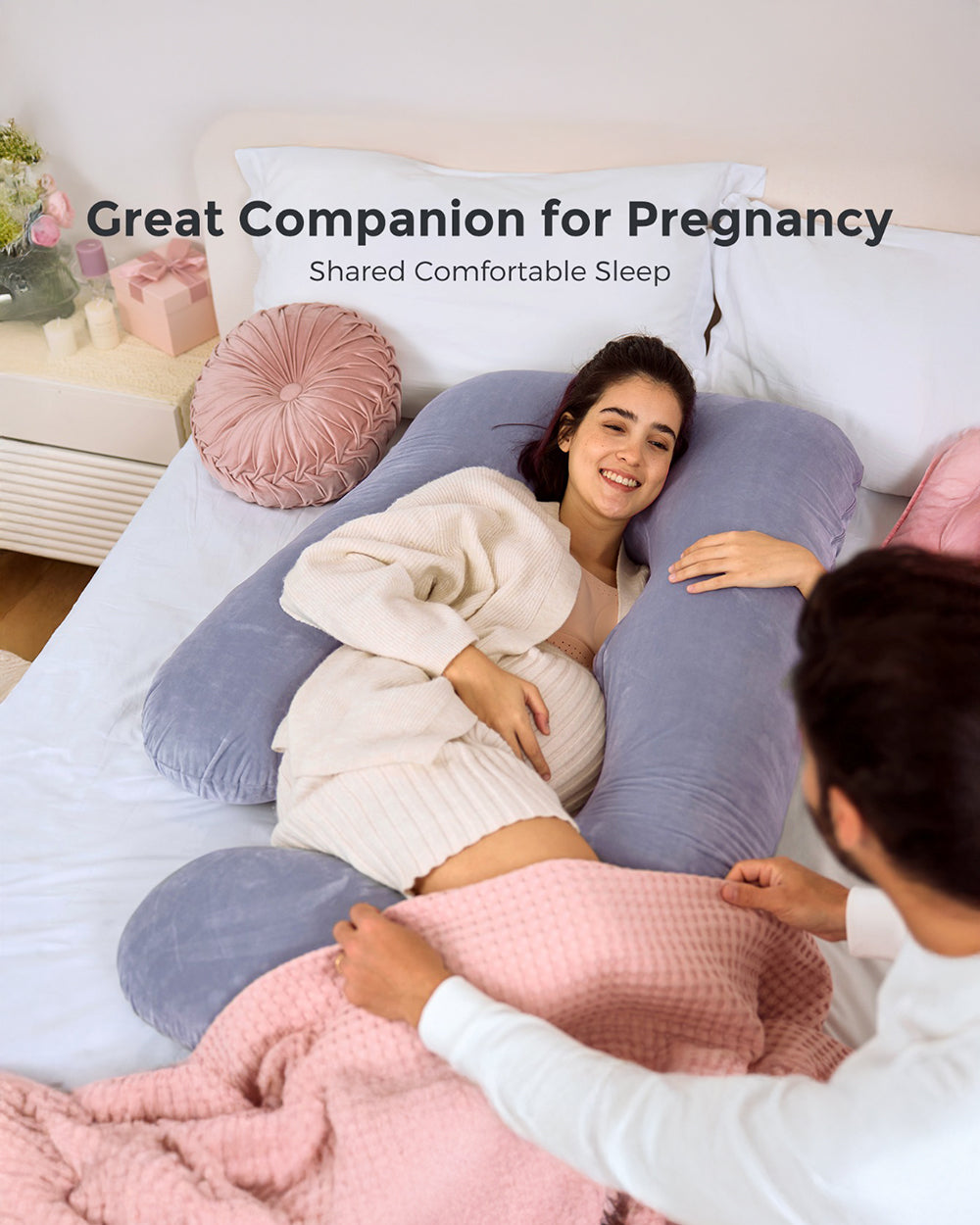 "PREGACARE" Baby Pregnancy Pillows With "Free Eyes Mask"