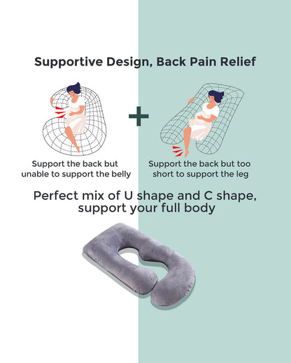 "PREGACARE" Baby Pregnancy Pillows With "Free Eyes Mask"